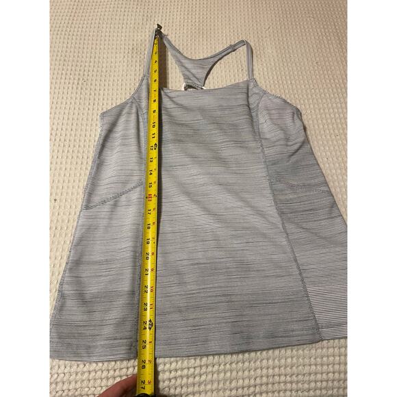 Zella Athletic Activewear Strappy Racerback Light Heather Gray Shelf Bra Tank Lg - Picture 7 of 9